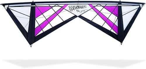 Miniatura 8 de Revolution Kites Reflex RX Spider Sport Wing Kite (modelo ventilado) - Asas, juego de líneas, 1 barra y manga adicionales (lima, gris, negro, centro