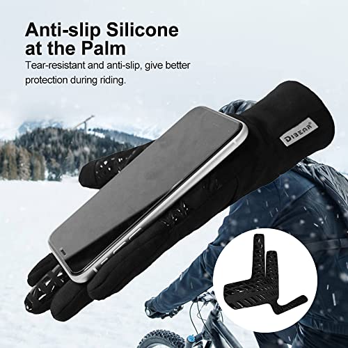 Daconovo de inverno de ciclismo à prova de vento de dedo completo de tela de toque de ciclismo ao ar