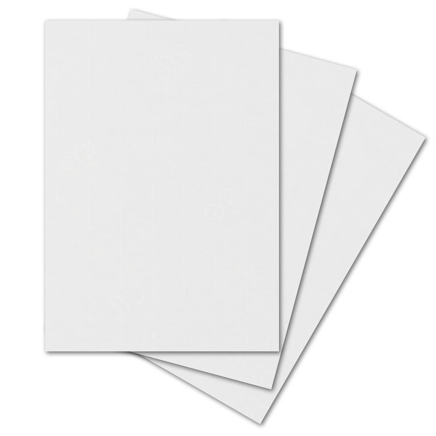 ARTOZ 50 x papier do majsterkowania – białe kwiaty – DIN A4 297 x 210 mm – 220 g/m² – szlachetne prążkowanie – wysokiej jakości papier ozdobny, do dokumentów, karton do majsterkowania