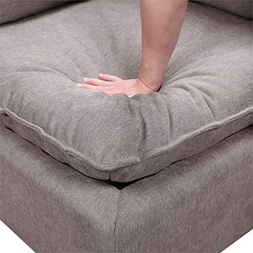 Bowery Hill Fabric 8 Piece Modular Sectional Sofa Chaise In Light Gray #TOP5