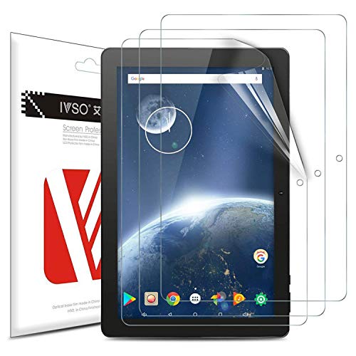 IVSO Dragon Touch X10 2018 Tablet Screen Protector Premium Crystal HD Clear Scratch Resistant -3 Pack for Dragon Touch X10 2018 Tablet