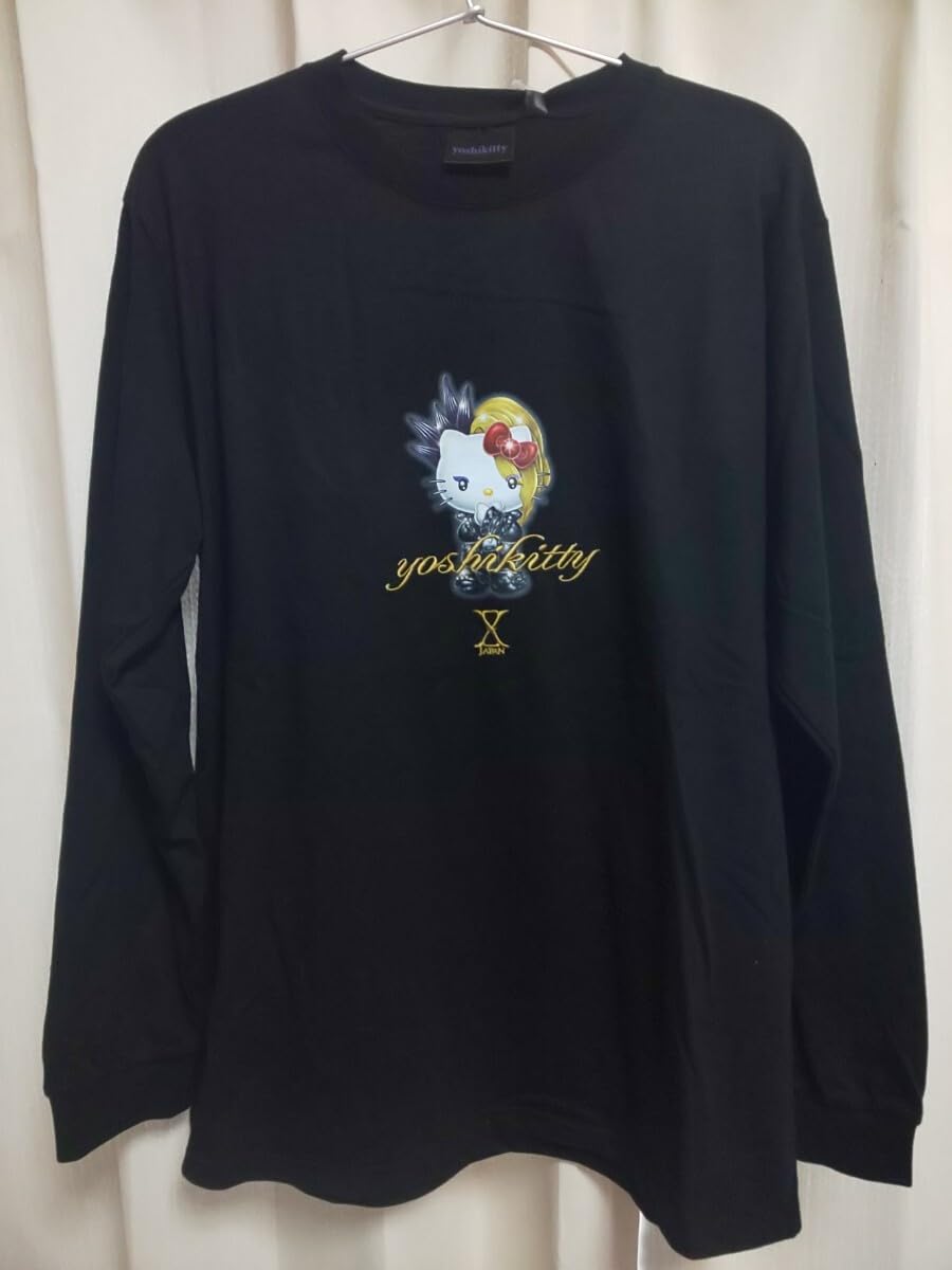 Amazon.co.jp: 長袖Tシャツ Tシャツ 黒 ロンT M ヨシキティ YOSHIKITTY