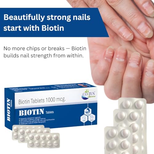 Image of Biotin Tablets For Hair, Nail & Skin Helps Reduce Hairfall, Promotes Growth 60 tablets (2)