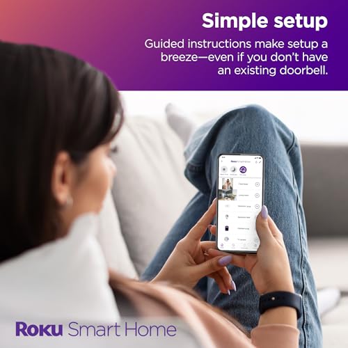 image for Roku Smart Home Wireless Video Doorbell & Chime - 1440p HD Night Visio