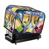 Farbige Mosaik-Weinglas-Toaster-Abdeckung, 2 Scheiben, Küchen-Abdeckungen für kleine Geräte mit...