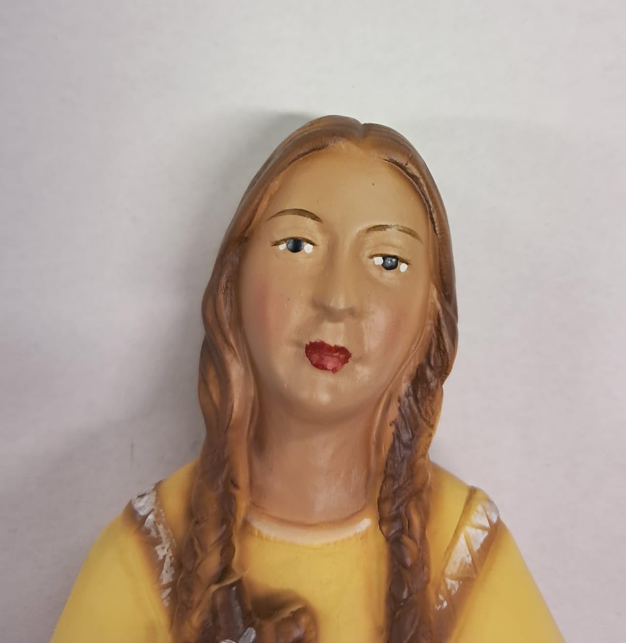 ArteSacraCaravaggio Statua di Santa Caterina Tekakwhita cm 30 (11,81 inches) in marmo resina piena decorata a mano di produzione artigianale italiana