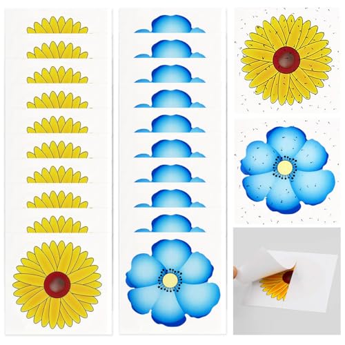 NXPUXP 20 Piezas Florales para Moscas de Ventana,trampas para Moscas de Frutas para Interiores,Para Interiores Para Prevenir Plagas de Cocina y Despensa,trampas para Moscas de Ventana