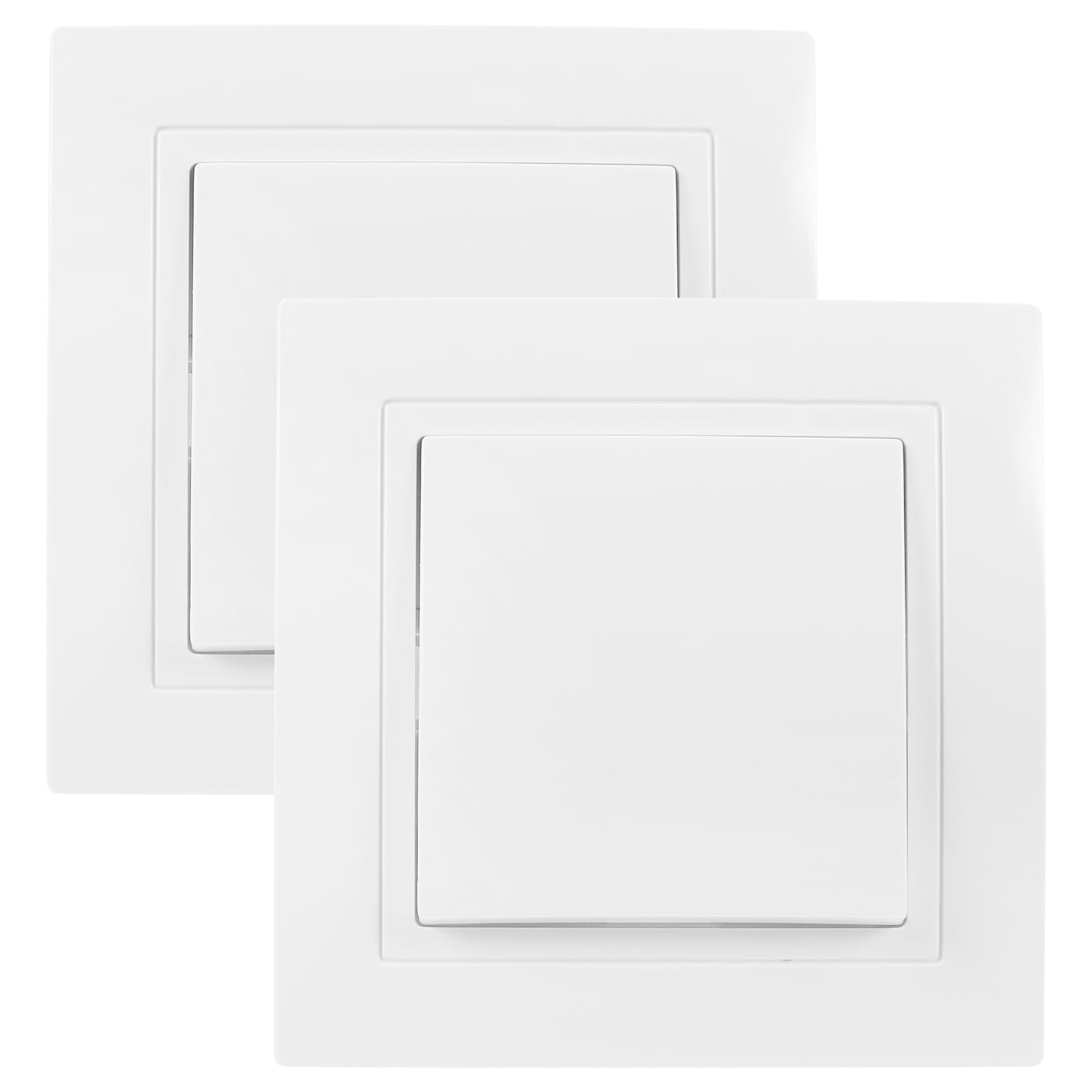 Interruptor doble de pared europeo pack de 2 unidades para control de iluminación del hogar 8