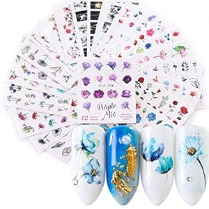 Kapmore Nagelstickers, 24 stuks, nagelstickers, nail art stickers, nagelstickers, zelfklevend, kunststicker, manicure…