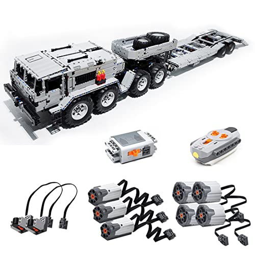 Onenineten Technik 8x8 Militär-LKW mit Anhänger Bausteine, 2.4Ghz RC Ferngesteuertes LKW Modell Bausatz mit 9 Motoren…