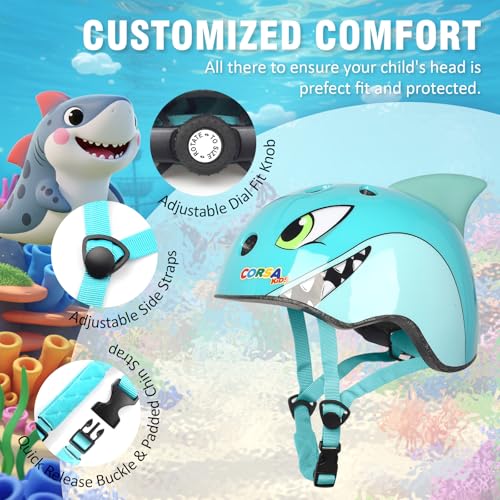 Image of Kids Toddler Bike Helmet, Adjustable and Multi-Sport for Child Boys and Girls, 2 Sizes