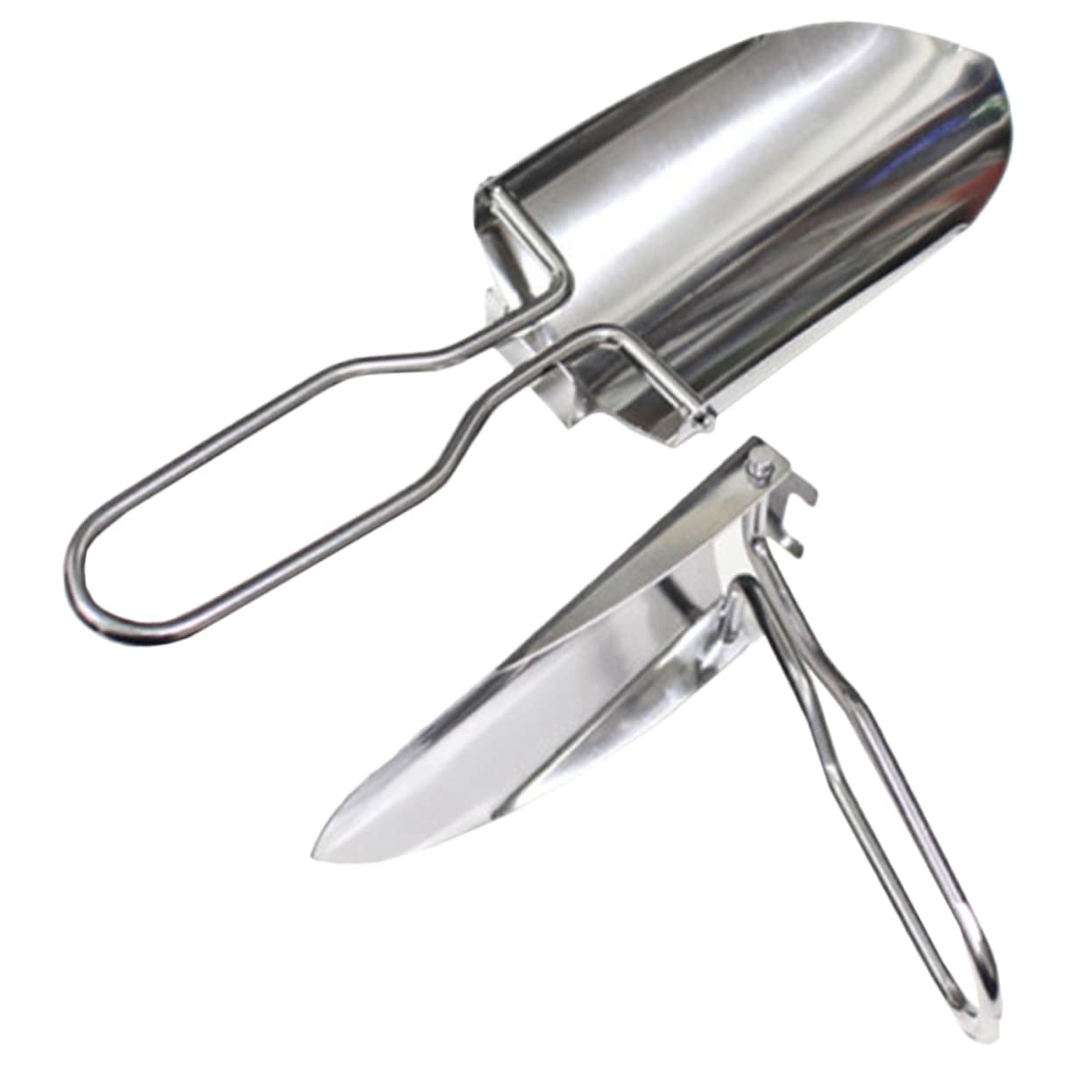 Balacoo Compact Shovel Set 2 Pack Mini Gardening Tool Portable Camping Shovel Stainless Steel Trowel for Yard Work