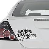JDM Topless Japanese Racing for Car Truck Motorcycle Windows Bumper Laptop Home Wall Decor Vinyl Sticker Decal - Size [6 in/15 cm] Wide Color- Matte White