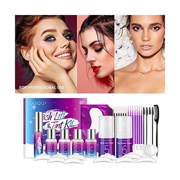 GAQQI-Lash-Lift-and-Tint-Kit-2-in-1-Eyelash-Perm-Kit-and-Black-Tint-Dye-Kit-72PC-Semi-Permanent-Curling-Set-for-Professional-Salon-Use GAQQI Lash Lift and Tint Kit, 2 in 1 Eyelash Perm Kit and Black Tint Dye Kit, 72PC Semi Permanent Curling Set for…