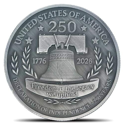 USA 250th Independence Anniversary Challenge Coin - Liberty Bell & Eagle 1776-2026 Declaration of Independence Coins