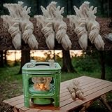 80PCS Kerosene Wick Replacement, Cotton Stove Wicks for Outdoor Camping Picnic Burner Furnace, Accessories