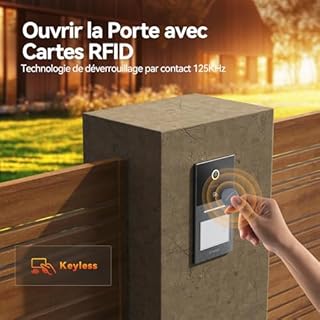 TMEZON Visiophone Connecté Filaire 2 Fils Y70,Interphone Vidéo WiFi avec Écran Tactile IP,Sonnette vidéo avec Caméra Vision Nocturne,Déverrouillage APP à Distance,Badges RFID,Detection Humaine