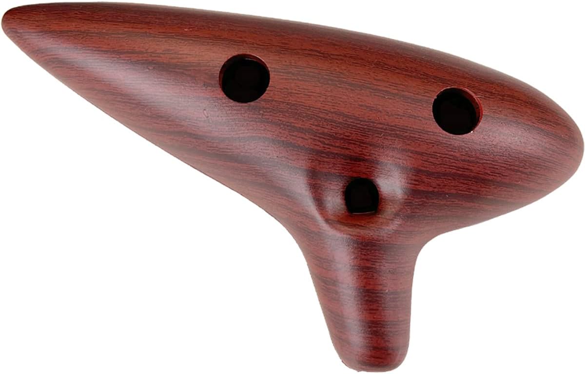 Pro Wood-Simulated Fine-Crafted 12-Hole Alto C Ocarina Flute
