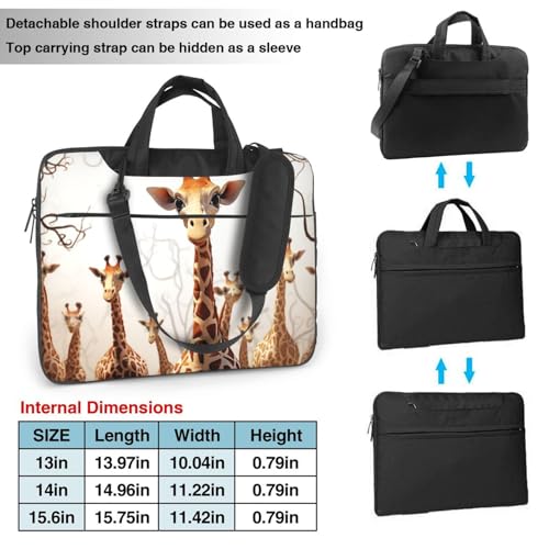 Bolso Tote para Laptop con Estampado de Jirafas miniatura 2