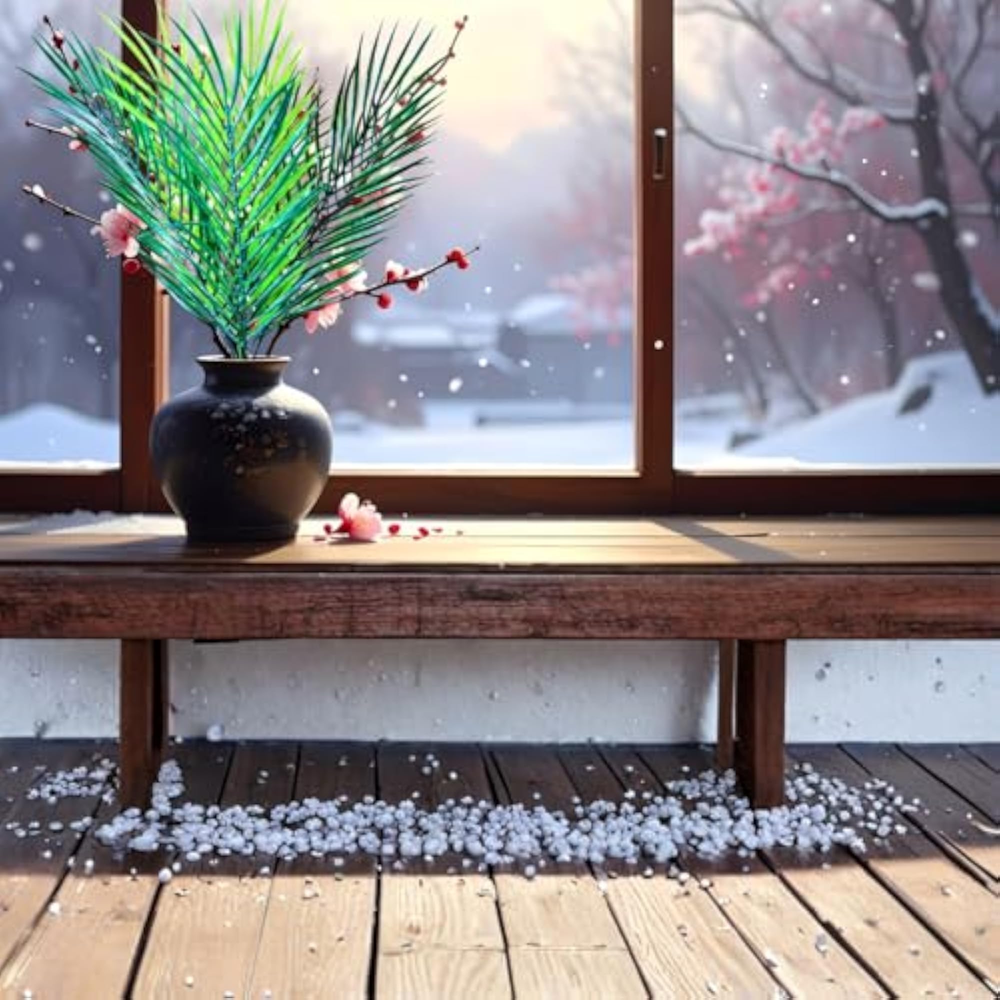 Artificial Plants Palm Leaves Areca for Home Decor