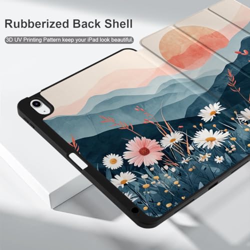 DONGKE Case for iPad 11th Generation 11 Inch 2025 (A16 Chip) & iPad 10th Generation 10.9 Inch 2022 with Pencil Holder-[Auto Wake/Sleep], Trifold Stand Soft TPU Protective Cover, Daisies by DONGKE - Image 8