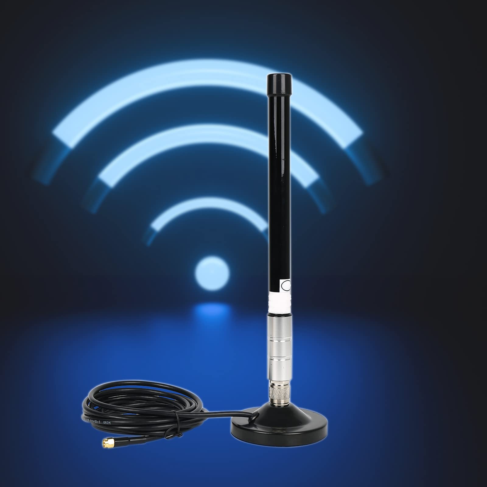 LoRa antena 868 MHz, 3 dBi z włókna szklanego, 30 cm, z podstawą magnetyczną, 3 m, kabel przedłużający, czarna antena Lorawan, wodoszczelna antena górnicza, do RAK Nebra Bobcat HNT, hel,