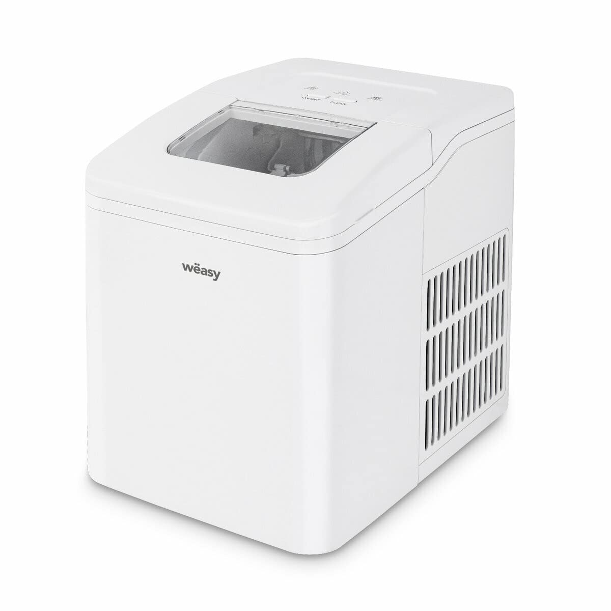 Weasy Eiswürfelbereiter IGLOO8, Eiswürfel in 6 Minuten fertig, 12kg in 24 Stunden, selbstreinigend, geräuscharm 1,5L, kompakt, herausnehmbarer Behälter, Eiswürfelschaufel
