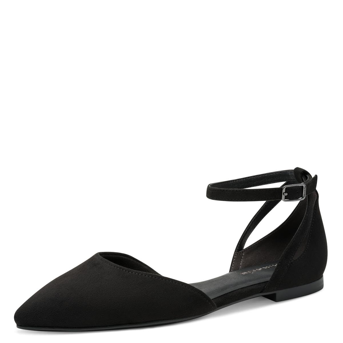 Tamaris Women's ballerina with strap flat black 4 UK
