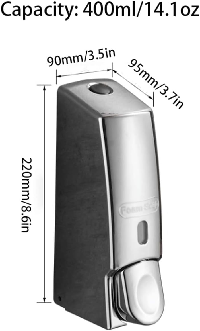 Bath Soap Dispenser Wall Mounted ABS Bathroom Kitchen Shower Pump 400ml Gel Body Wash Bathroom Upgrades