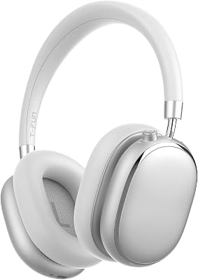 NC95 Cuffie Wireless Over-Ear Bluetooth 6.0, Cancellazione Attiva del Rumore,Controllo a Manopola, 120 ore di Riproduzione,Controllo Tramite App,Vestibilità Comoda (Argento)