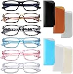 6 Pack Blue Light Blocking Reading Glasses for Women Men Quality Computer Readers Anti Eye strain Glare Eyeglasses