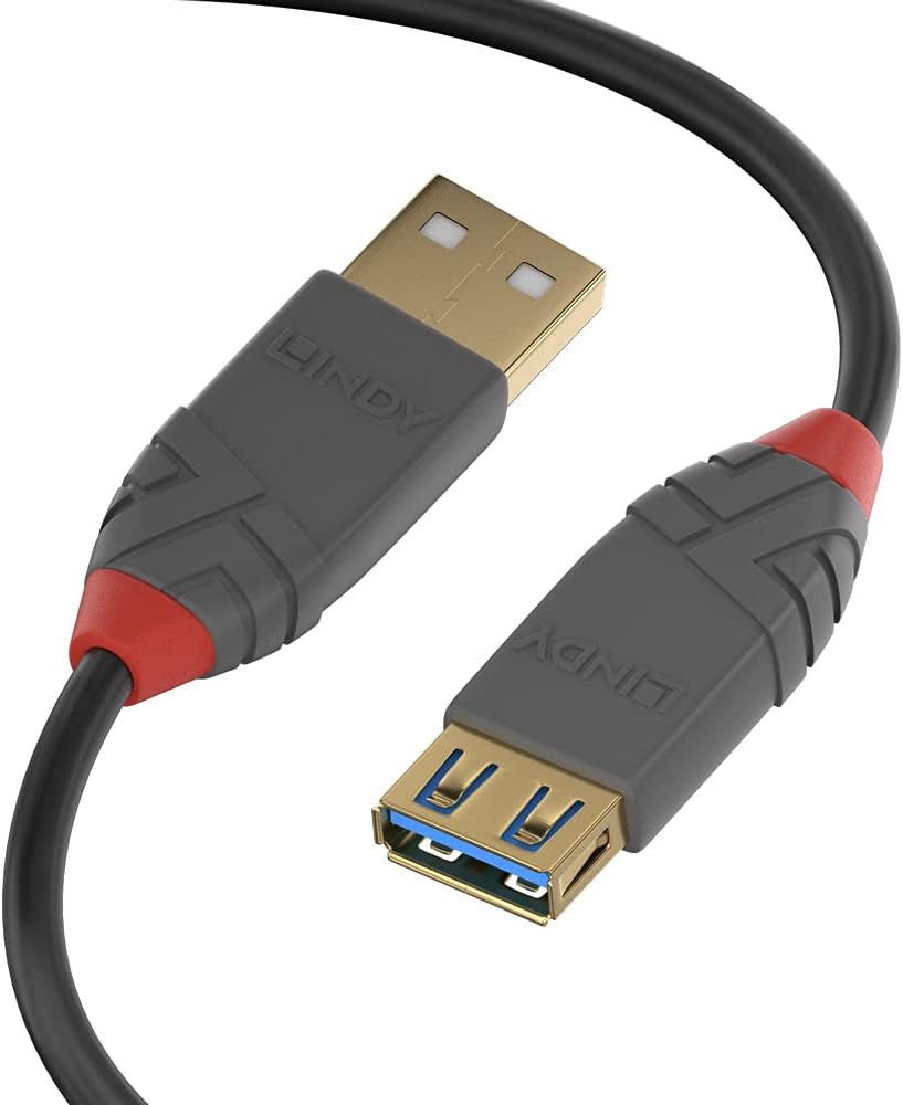 USB 3.2 Type A Extension Cable, Anthra Line - Black, 3m