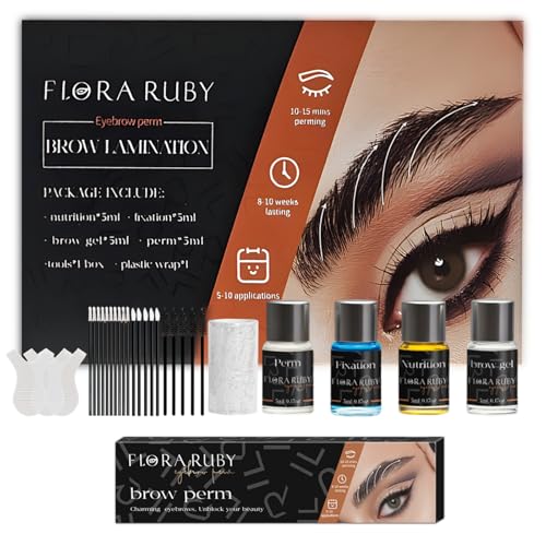 Kit Laminado de Cejas,Laminado De Cejas,Brow Lamination Kit Dura 6-8 Semanas,Profesional y Principiante,Kit de Laminación de Cejas 2 en 1,fácil aplicación,ideal para principiantes y expertos