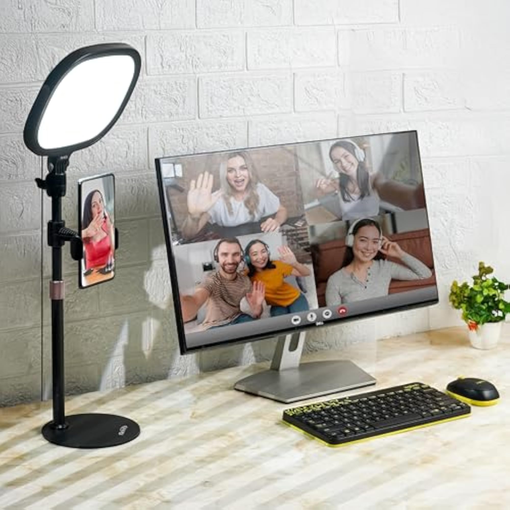 USB Slab Video Light with Adjustable Desk Stand