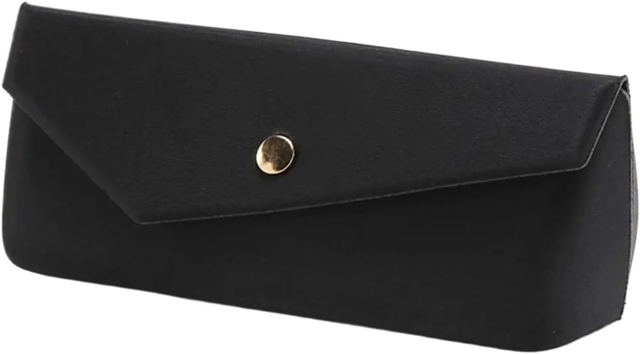 Triangular folding glasses case portable glasses case solid color glasses storage box protective cover