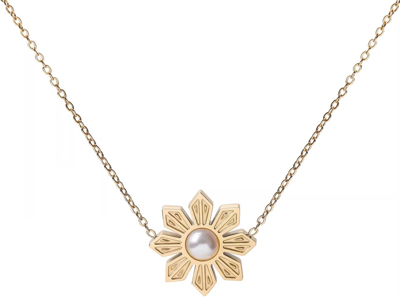 Philippine Pearl and Sun Araw Necklace | Philippine Pride Jewelry