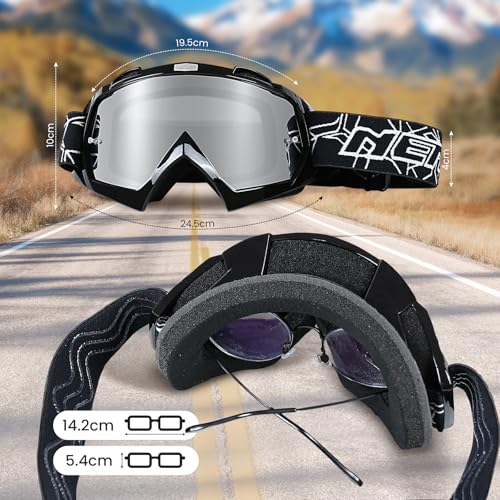 NENKI Dirt Bike Goggles Motocross Dirtbike 4 Wheeler MX ATV Off Road Goggles Glasses Anti Fog Lens for Men Women Adult by NENKI - Used condition - Image 6