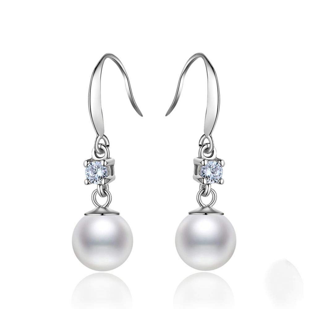 IUokLU Earrings Hoops Studs 925 Sterling Silver Cz Charm Hoop Earrings Round Circle Womans Loop Earring Cubic Zirconia Pendant Earings Fashion accessories
