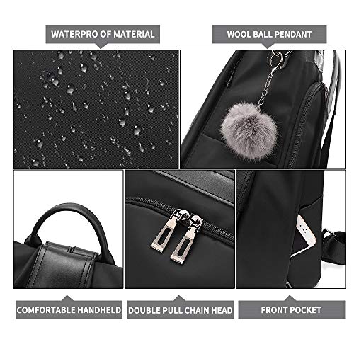 image for PINCNEL Women Backpack Purse Waterproof Nylon Anti-theft Rucksack Ligh