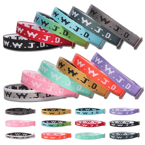 WWJD Bracelets Pack for Women Men what would jesus do bracelets Christian Jesus Wristbands Gifts W.W.J.D Adjustable Woven Bracelet