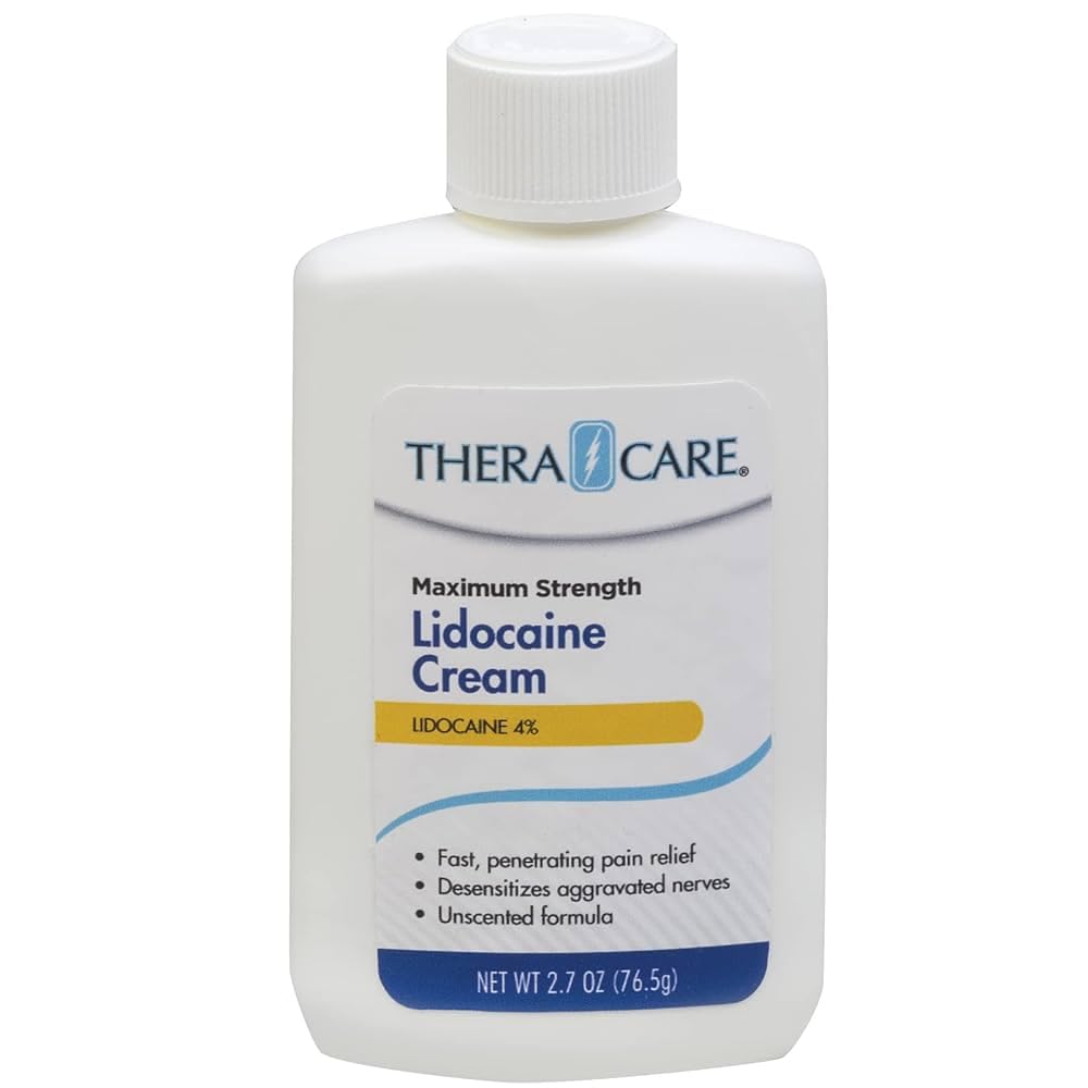 Thera Care Maximum OTC Strength 4% Lidocaine Cream, 2.7 oz