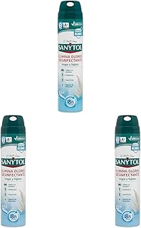 Ambientador sanytol desinfetante para casa e tecidos frasco de spray de 300 ml (embalagem de 3)