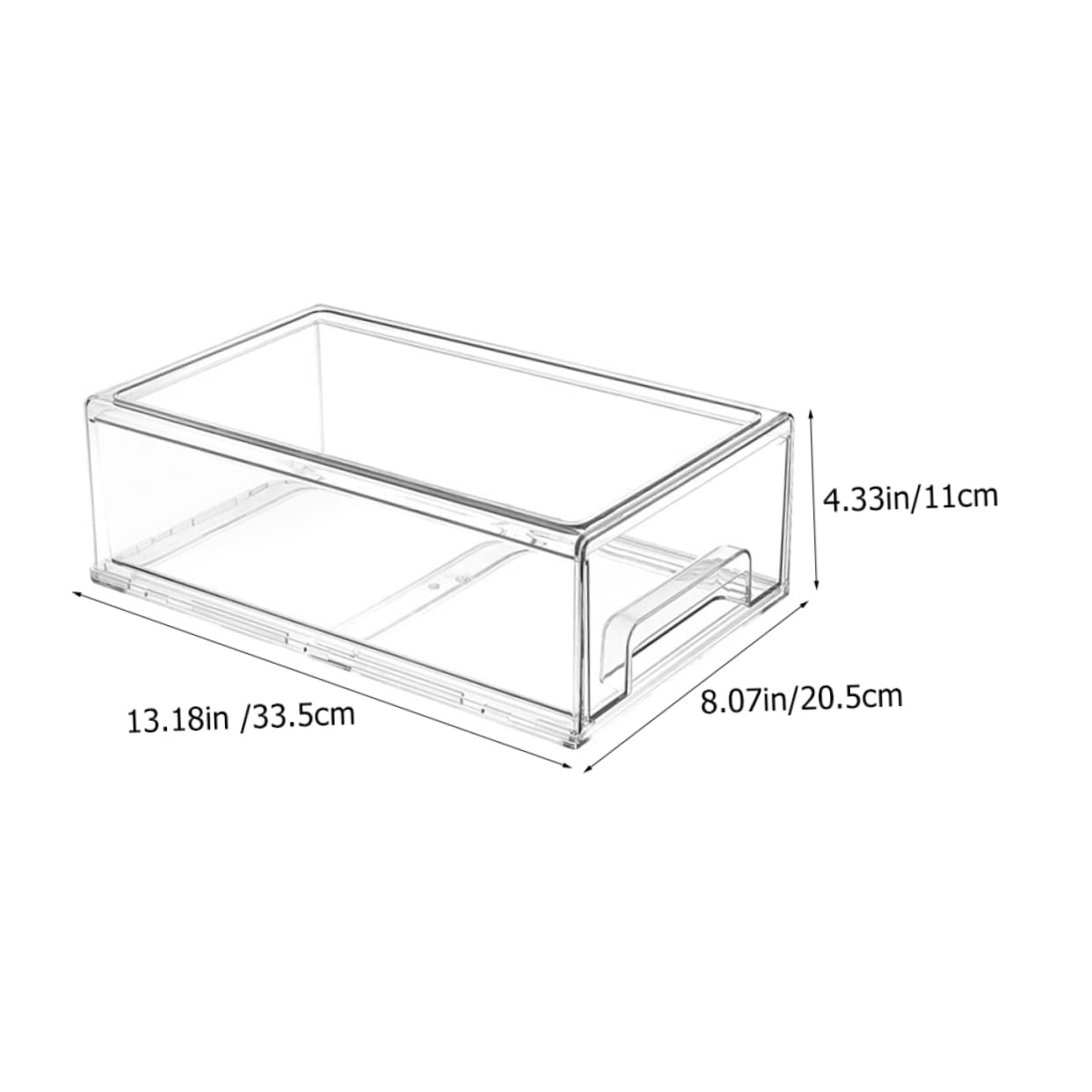 Caja Organizadora De Frigorífico Extraíble y Transparente Contenedor De Almacenamiento Cocinas y Congeladores Gran Capacidad y