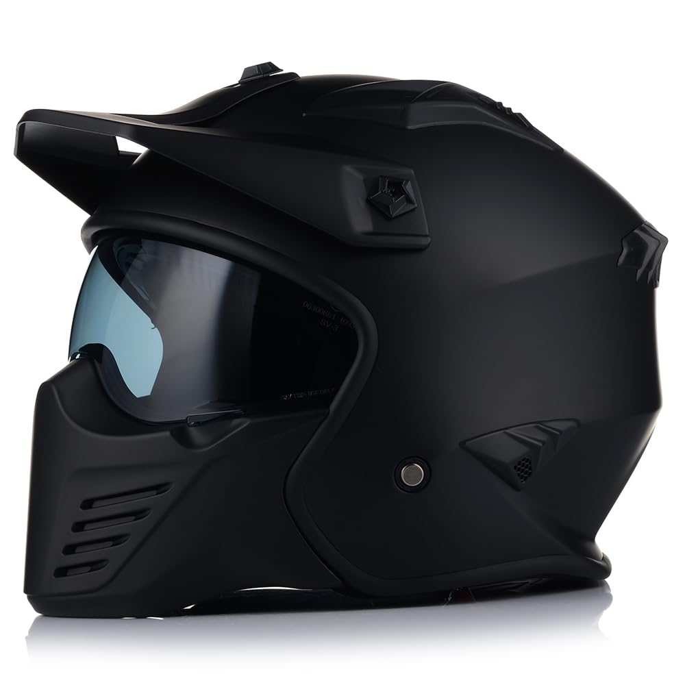 KASK MOTOCYKLOWY | VITO BRUZANO MAT | OTWARTY + ODPINANA SZCZĘKA + BLENDA 2XL (61cm)