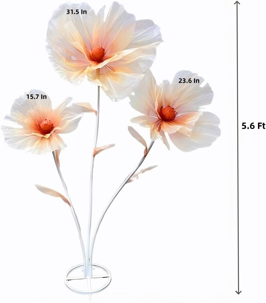 Giant Flower Decoration for Wedding Background, Party Decoration, Birthday Party, Photography Props, Shop Window Props, Banquet, Stage, Mall Display (Pink E)