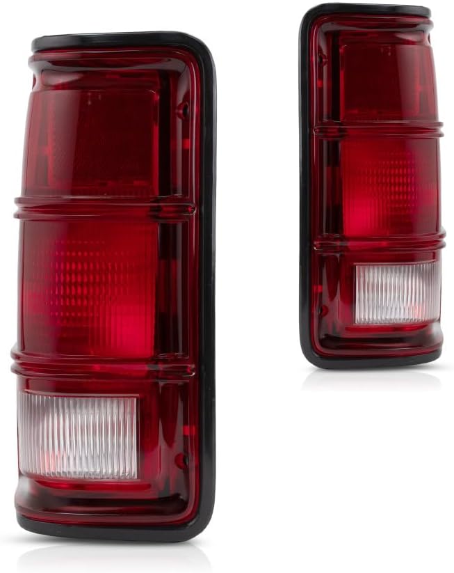 CarLights360 For Dodge Truck Pickup Tail Light 1988-1993 Pair Driver and Passenger Side For 55054789 + 55054788 | CH2800114 + CH2801114