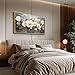 FUHAIHUA Wood Framed Canvas Wall Art For Living Room Wall Decor For Bedroom Office Wall Decoration White Flower Painting Farmhouse Pictures Artwork Room Aesthetic Home Decor 20x40 In