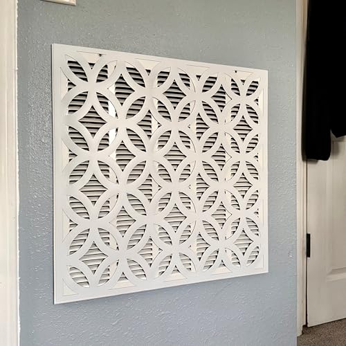 Revent Covers Custom Magnetic Return Air Vent Cover Decorative Wall Vent Made to Order (Interlocking Circles)