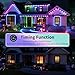 Sunwuko Permanent Outdoor Lights, 100ft Smart Eave Lights with RGB LED Light, IP67 Waterproof, App Control, DIY RGB Light for House Halloween Decorations