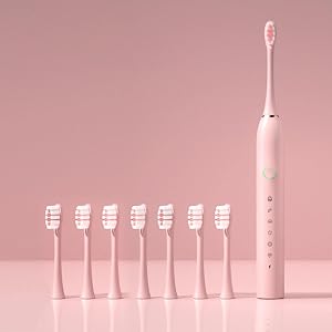 Electric Toothbrush - Series Ultra Whitening with 8 Brush Heads Rechargeable Sensitive Clean Vitality Smart 6-Speed Timer Travel